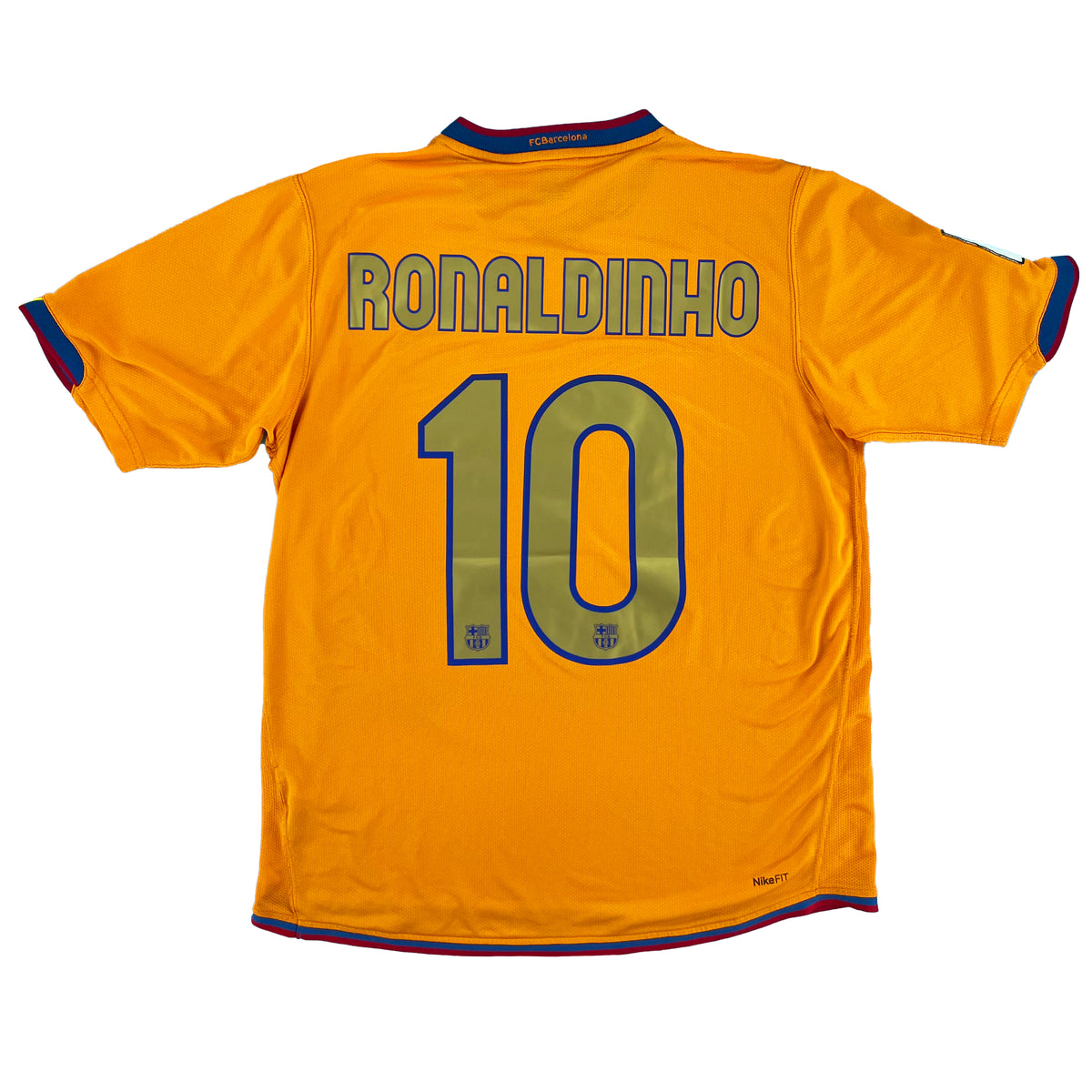 Barcelona - Uitshirt - RONALDINHO #10 - 2006/08 - Maat M - 9/10