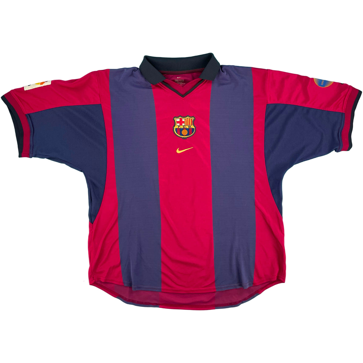 2000-01 Barcelona Thuis Shirt Kluivert #9 - 7/10 - (XL)