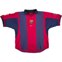 2000-01 Barcelona Thuis Shirt Kluivert #9 - 7/10 - (XL)