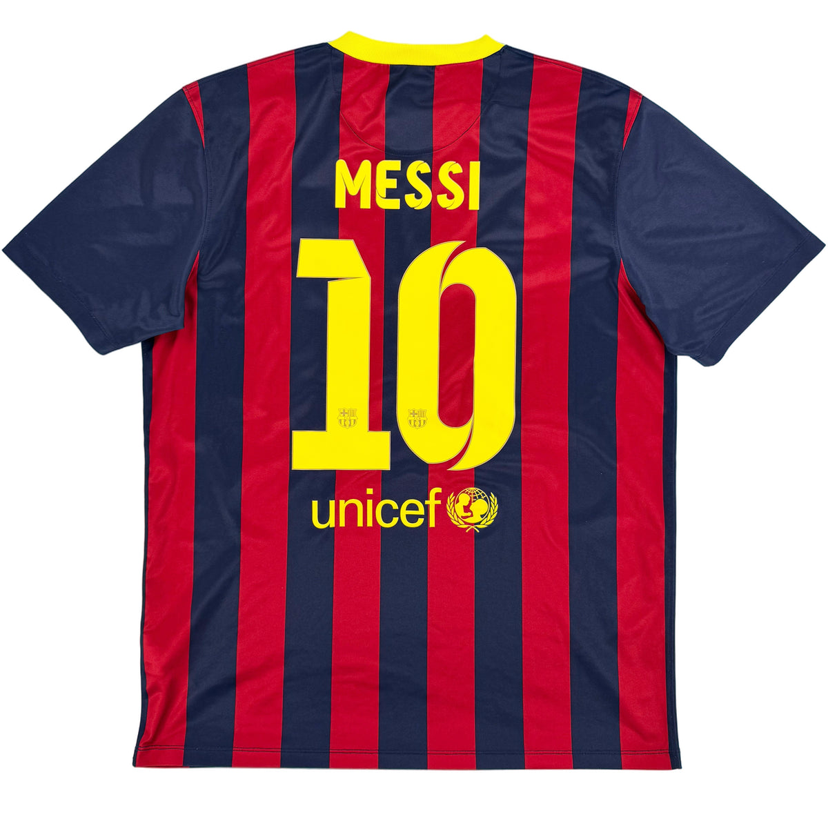 2013-14 Barcelona Thuis Shirt Messi #10 - 8/10 - (L) - Oldschool Voetbalshirts