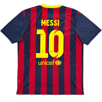 2013-14 Barcelona Thuis Shirt Messi #10 - 8/10 - (L) - Oldschool Voetbalshirts