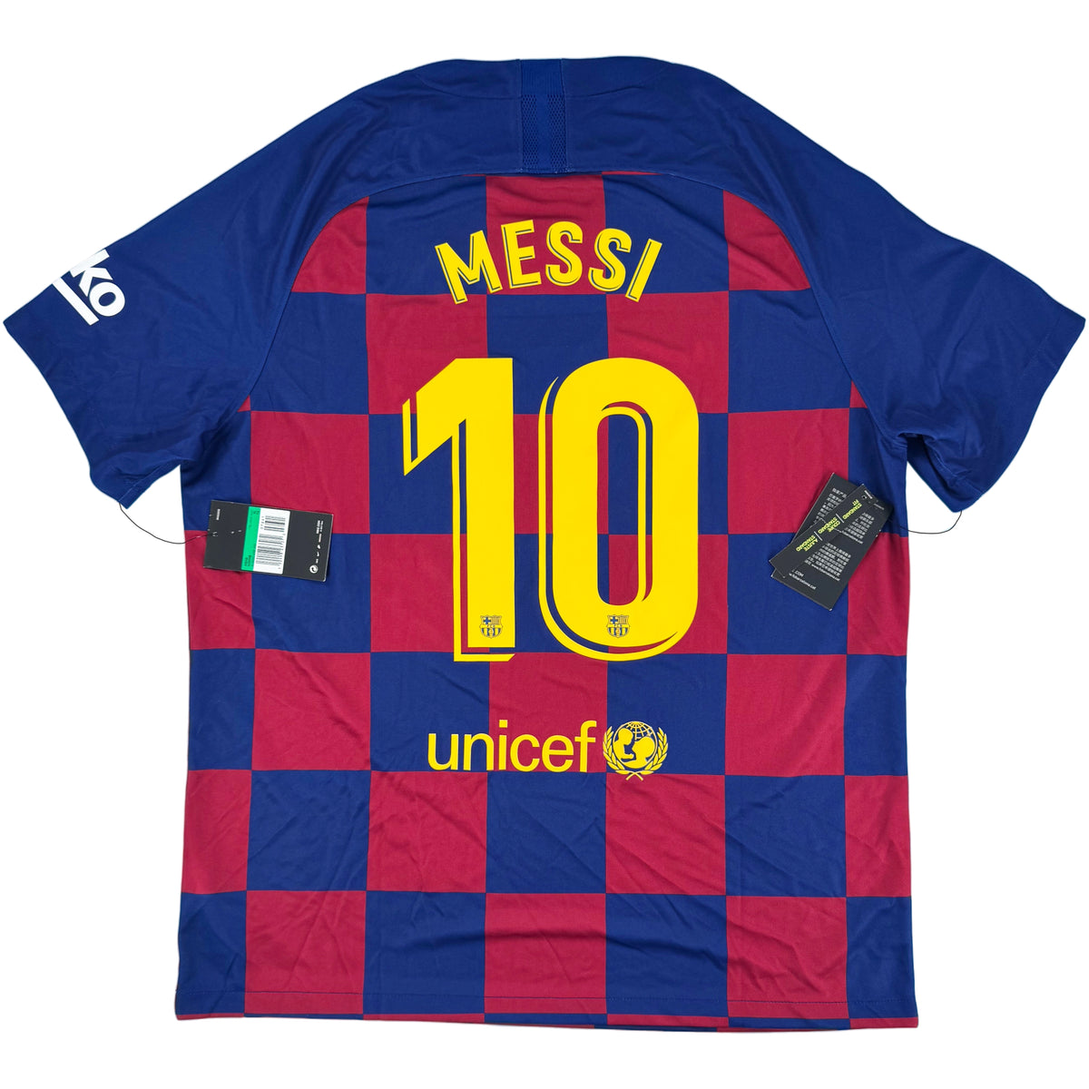 2019-20 Barcelona Thuis Shirt Messi #10 - 10/10 - (XL) - Oldschool Voetbalshirts