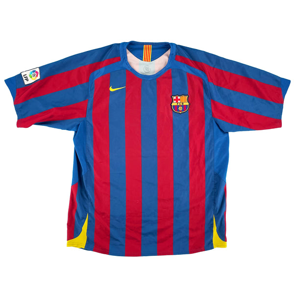 Barcelona - Thuisshirt - RONALDINHO #10 - 2005/06 - Maat XL - 8/10