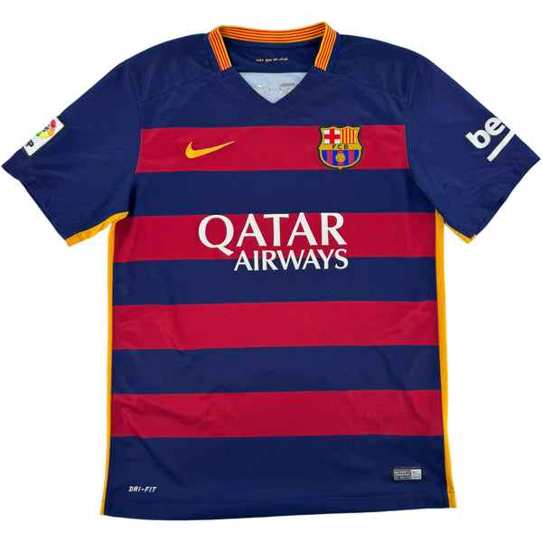 2015-16 Barcelona Thuis Shirt Neymar Jr #11 - 8/10 - (M) - Oldschool Voetbalshirts