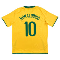 Brazilië - Thuisshirt - RONALDINHO #10 - 2008/10 - Maat XL - 10/10