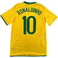 2008-10 Brazilië Thuis Shirt Ronaldinho #10 - 10/10 - (S)