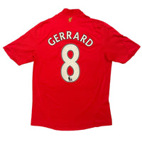 Liverpool - Thuisshirt - GERRARD #8 - 2008/10 - Maat M - 8/10