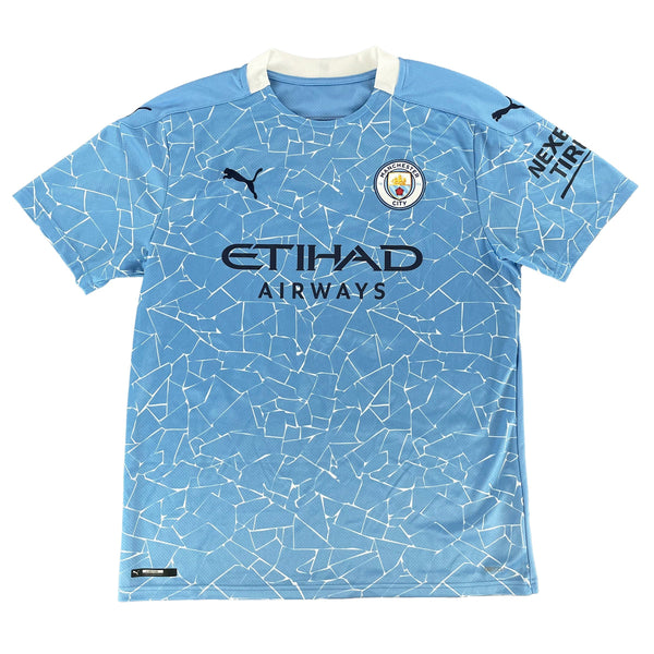 2020-21 Manchester City Thuis Shirt De Bruyne #17 - 10/10 - (L) - Oldschool Voetbalshirts