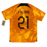 Nederland - Thuisshirt - F. DE JONG #21 - WK 2022 - Maat S & M - 10/10