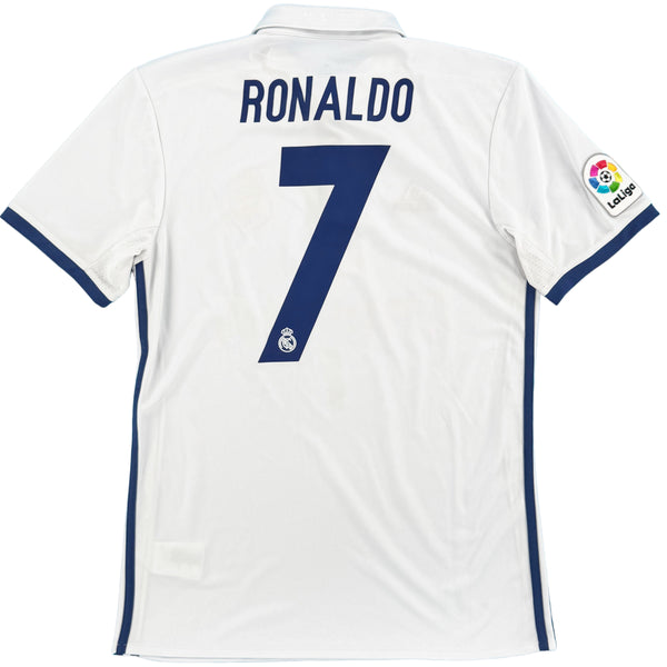 2016-17 Real Madrid Thuis Shirt Ronaldo #7 - 7/10 - (S) - Oldschool Voetbalshirts