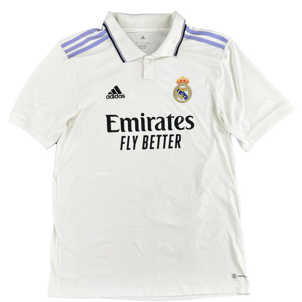 2022-23 Real Madrid Thuis Shirt Vini Jr. #20 - 8/10 - (L) - Oldschool Voetbalshirts