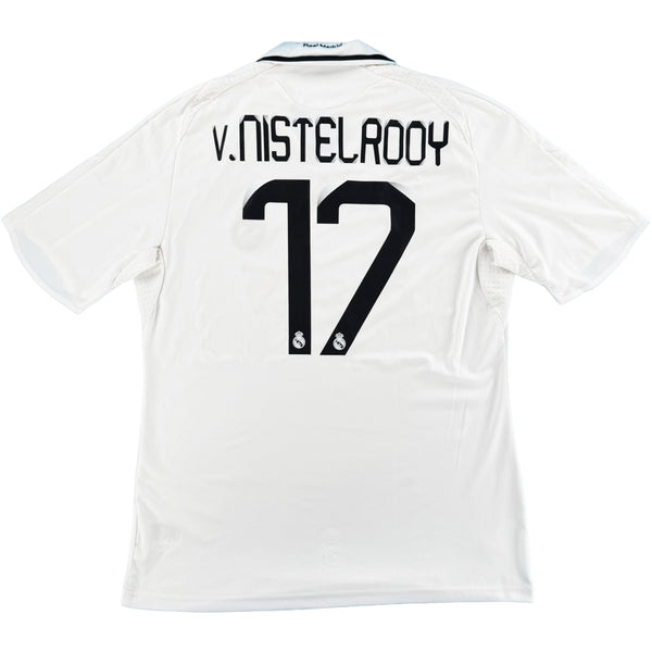 2008-09 Real Madrid Thuis Shirt Van Nistelrooij #17 - 7/10 - (L) - Oldschool Voetbalshirts