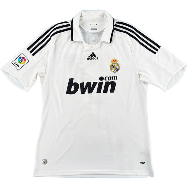 2008-09 Real Madrid Thuis Shirt Van Nistelrooij #17 - 7/10 - (L) - Oldschool Voetbalshirts